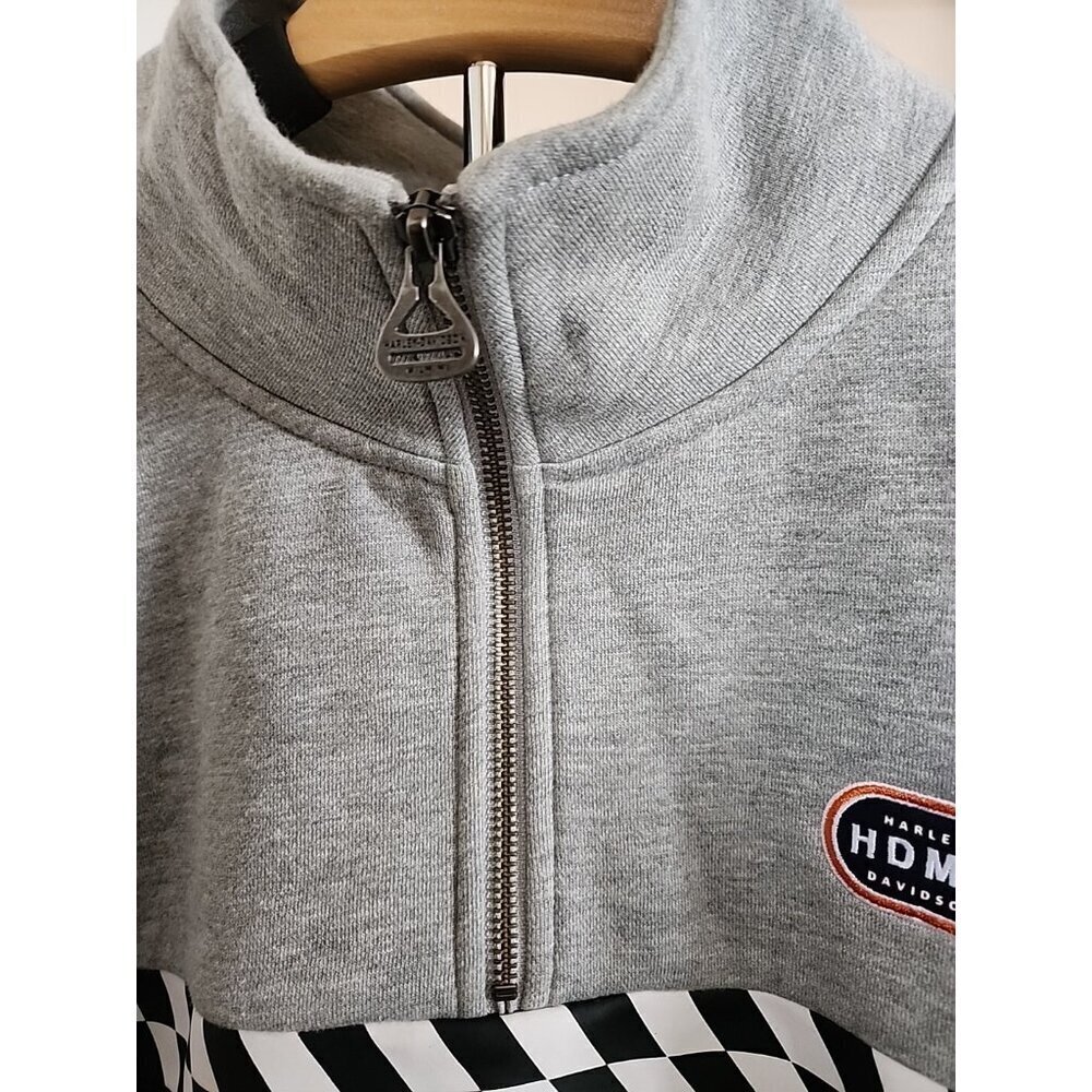 Harley Davidson Sweatshirt Sweater Pullover Mens XL Slim Quarter Zip Finish Line - Picture 4 of 8